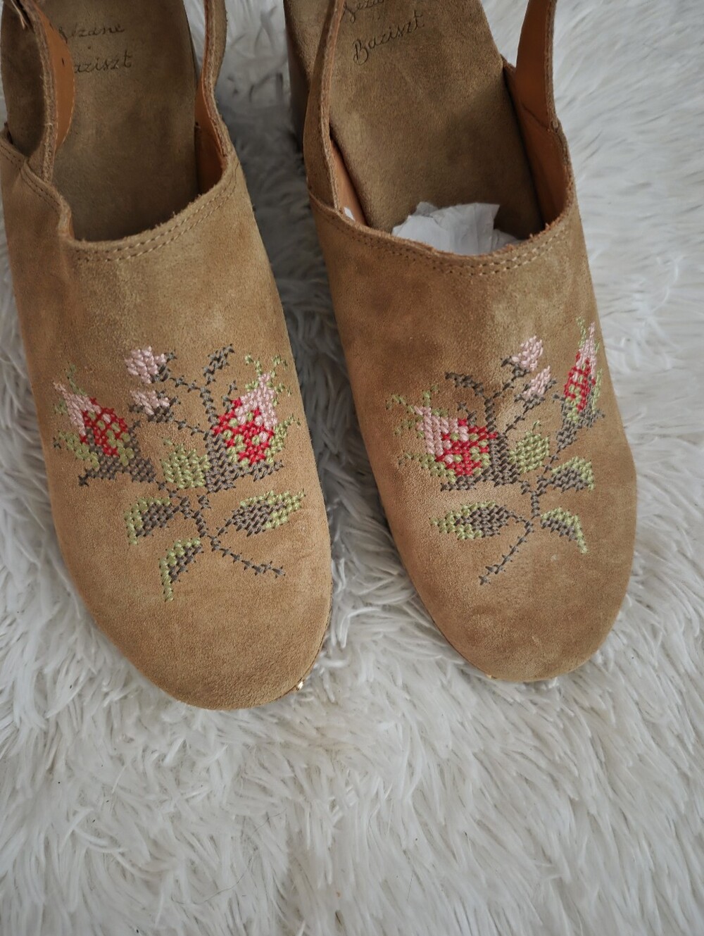 Sezane x Baziszt Doreen Mules in Beige Embroidery size 39 - Picture 11 of 14